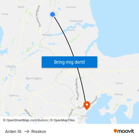 Arden St. to Risskov map