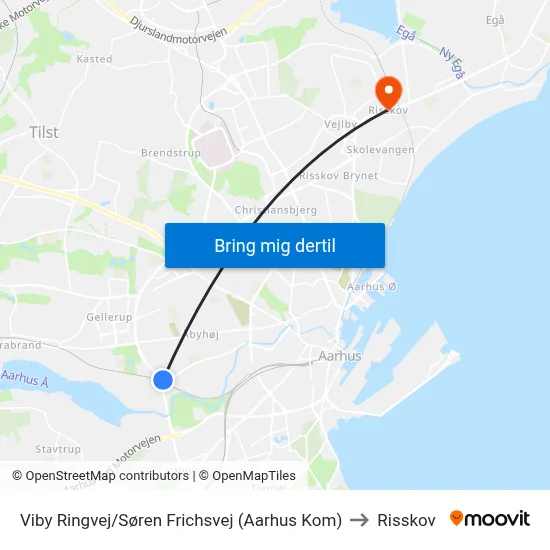 Viby Ringvej/Søren Frichsvej (Aarhus Kom) to Risskov map