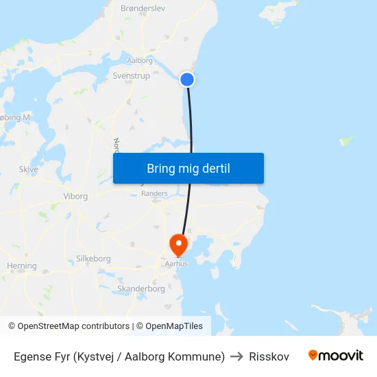 Egense Fyr (Kystvej / Aalborg Kommune) to Risskov map
