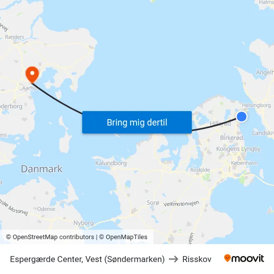 Espergærde Center, Vest (Søndermarken) to Risskov map