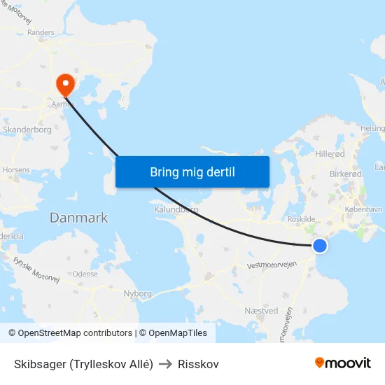 Skibsager (Trylleskov Allé) to Risskov map