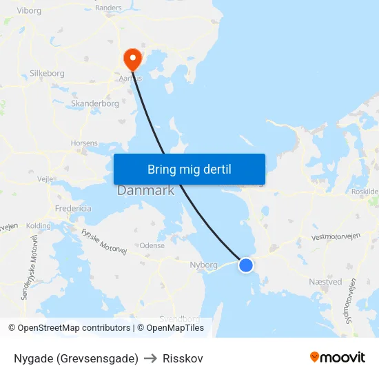 Nygade (Grevsensgade) to Risskov map