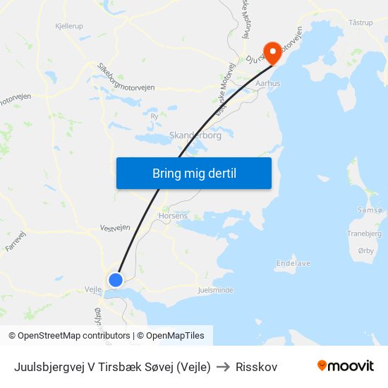 Juulsbjergvej V Tirsbæk Søvej (Vejle) to Risskov map