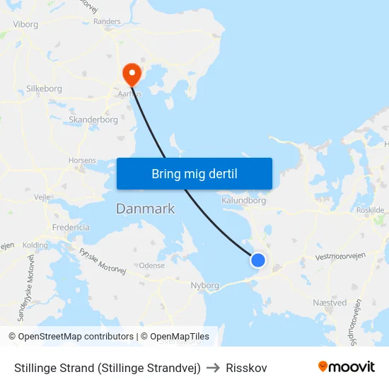 Stillinge Strand (Stillinge Strandvej) to Risskov map