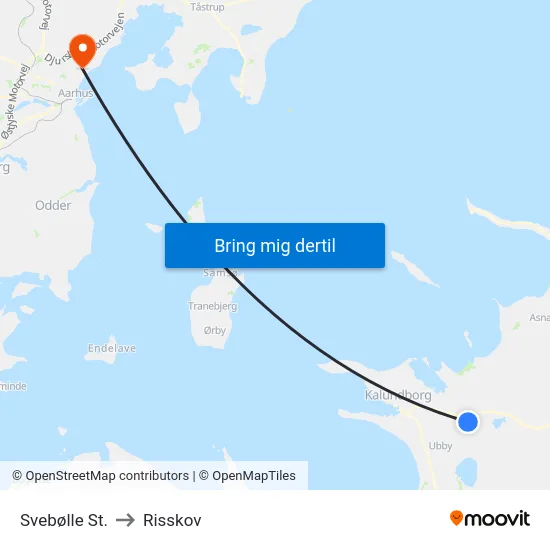 Svebølle St. to Risskov map