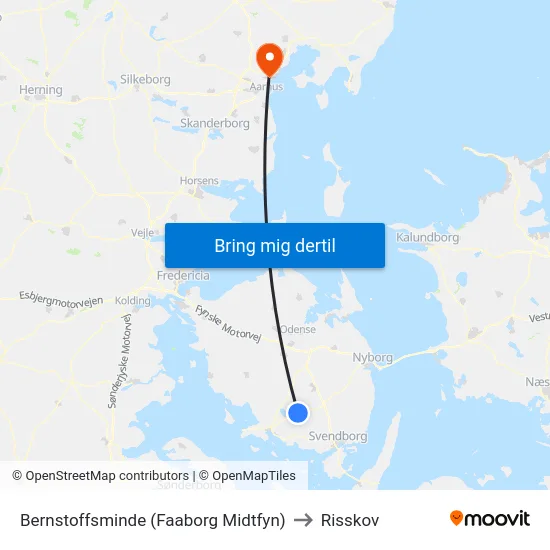 Bernstoffsminde (Faaborg Midtfyn) to Risskov map
