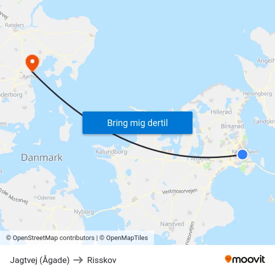 Jagtvej (Ågade) to Risskov map