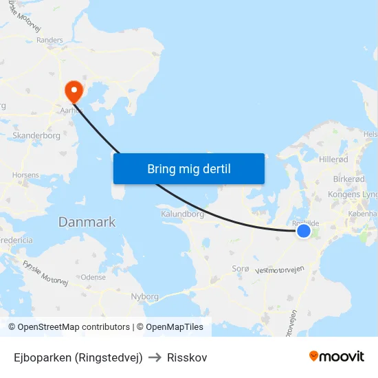 Ejboparken (Ringstedvej) to Risskov map