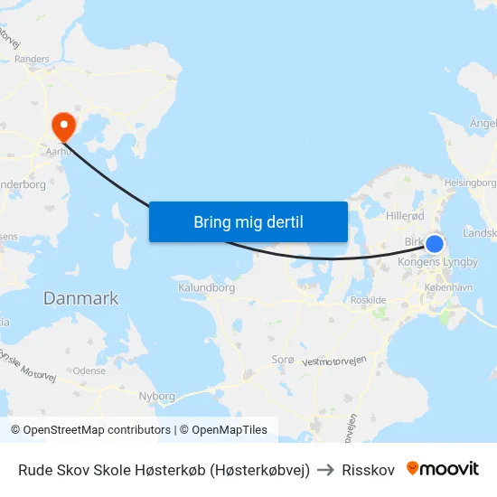 Rude Skov Skole Høsterkøb (Høsterkøbvej) to Risskov map
