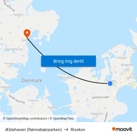 Æblehaven (Rønnebærparken) to Risskov map