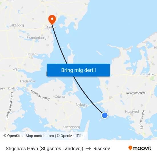 Stigsnæs Havn (Stigsnæs Landevej) to Risskov map