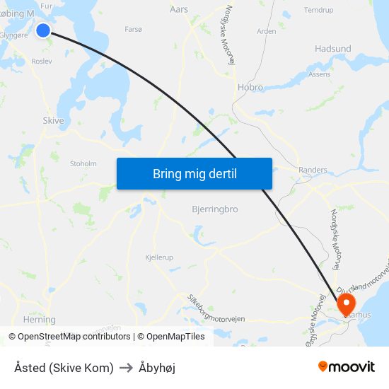 Åsted (Skive Kom) to Åbyhøj map