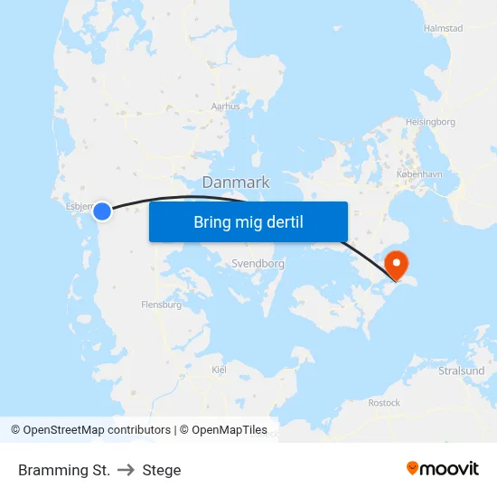 Bramming St. to Stege map