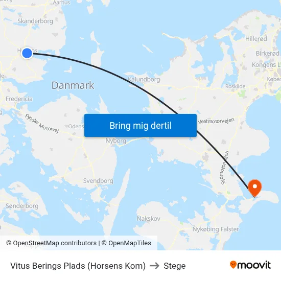 Vitus Berings Plads (Horsens Kom) to Stege map