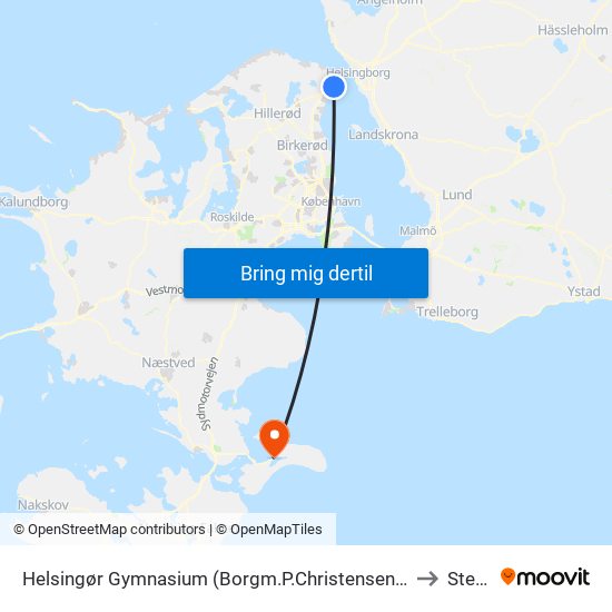 Helsingør Gymnasium (Borgm.P.Christensens Vej) to Stege map
