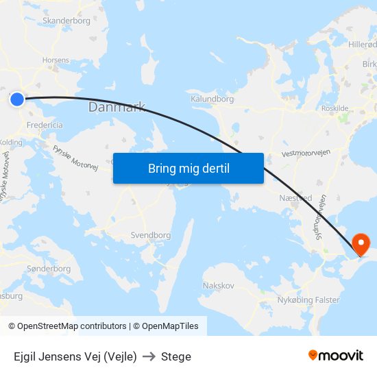 Ejgil Jensens Vej (Vejle) to Stege map