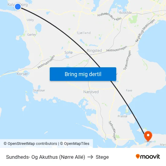 Sundheds- Og Akuthus (Nørre Allé) to Stege map