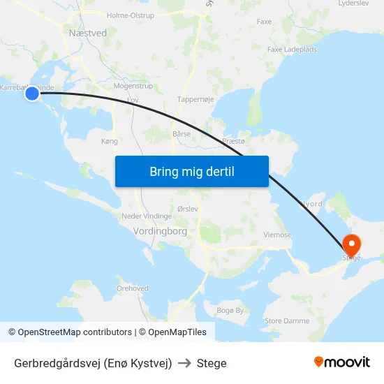 Gerbredgårdsvej (Enø Kystvej) to Stege map