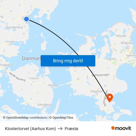 Klostertorvet (Aarhus Kom) to Præstø map