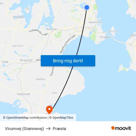 Virumvej (Grønnevej) to Præstø map