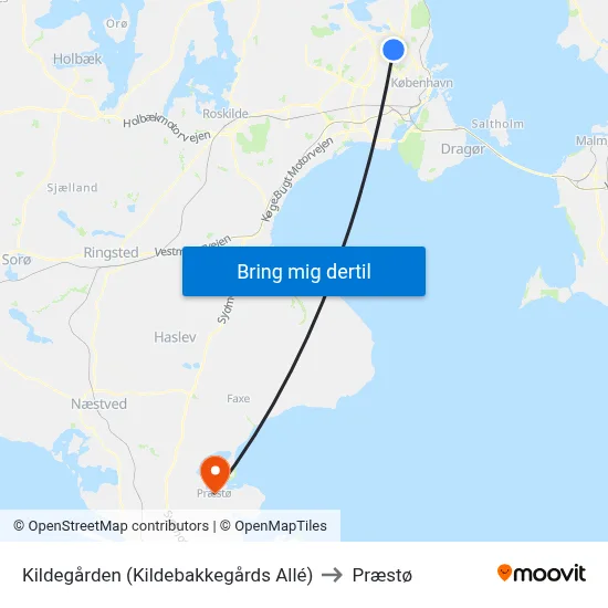 Kildegården (Kildebakkegårds Allé) to Præstø map