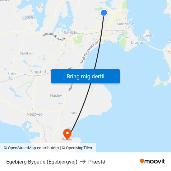 Egebjerg Bygade (Egebjergvej) to Præstø map