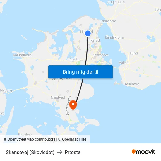 Skansevej (Skovledet) to Præstø map