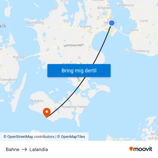Norman Copenhagen to Lalandia map