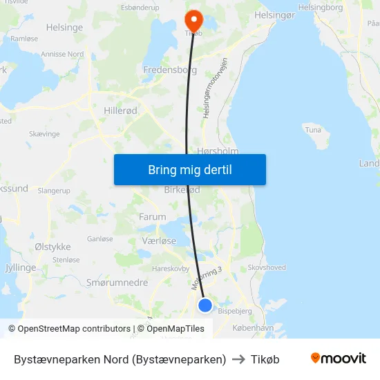 Bystævneparken Nord (Bystævneparken) to Tikøb map