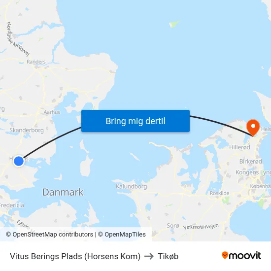 Vitus Berings Plads (Horsens Kom) to Tikøb map