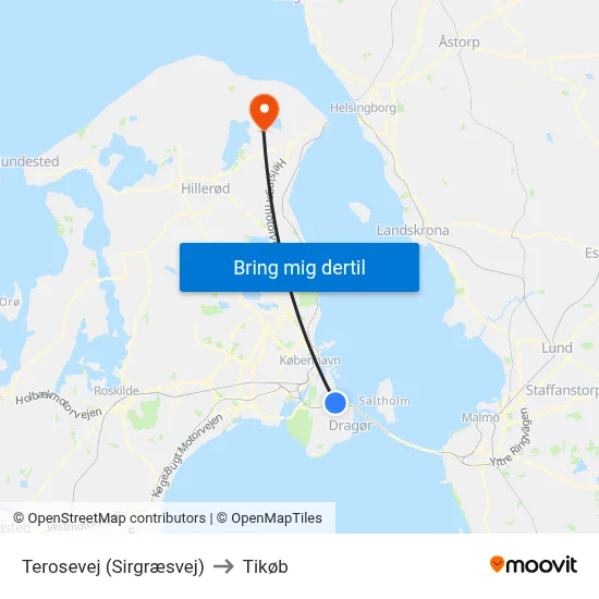 Terosevej (Sirgræsvej) to Tikøb map
