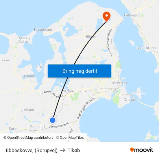 Ebbeskovvej (Borupvej) to Tikøb map