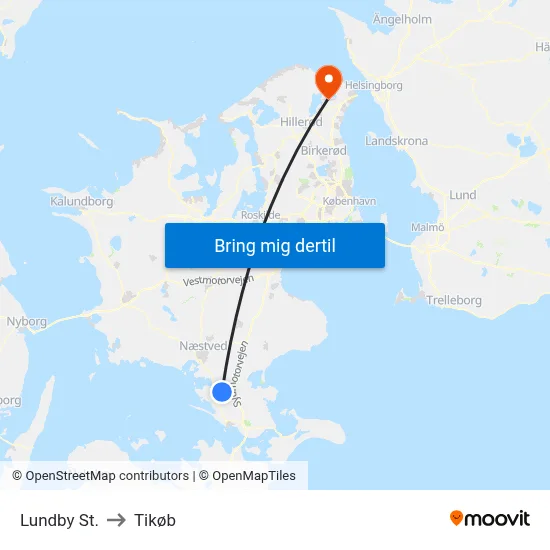 Lundby St. to Tikøb map