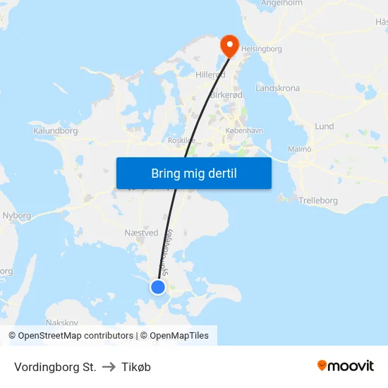 Vordingborg St. to Tikøb map