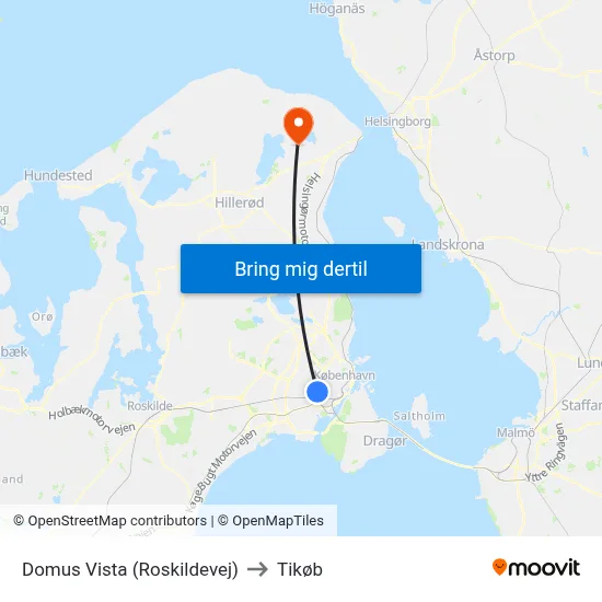 Domus Vista (Roskildevej) to Tikøb map