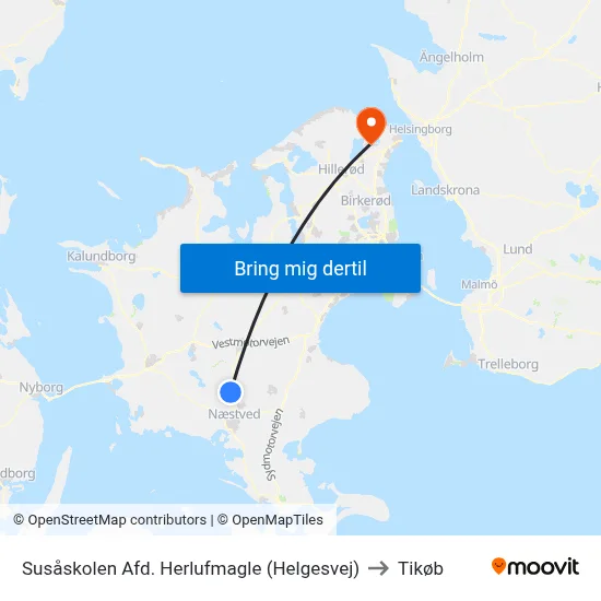 Susåskolen Afd. Herlufmagle (Helgesvej) to Tikøb map