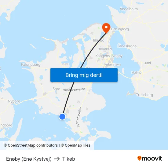 Enøby (Enø Kystvej) to Tikøb map
