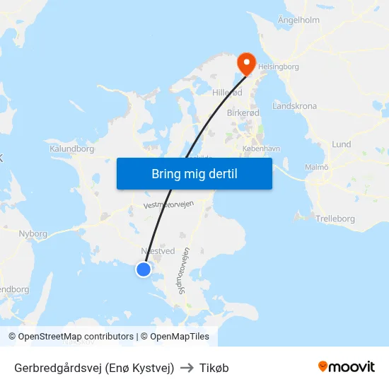 Gerbredgårdsvej (Enø Kystvej) to Tikøb map