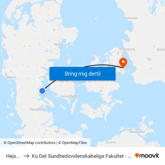 Hejsager to Ku Det Sundhedsvidenskabelige Fakultet - Panum Instituttet map