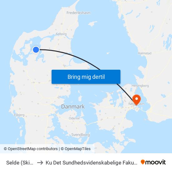 Selde (Skive Kom) to Ku Det Sundhedsvidenskabelige Fakultet - Panum Instituttet map