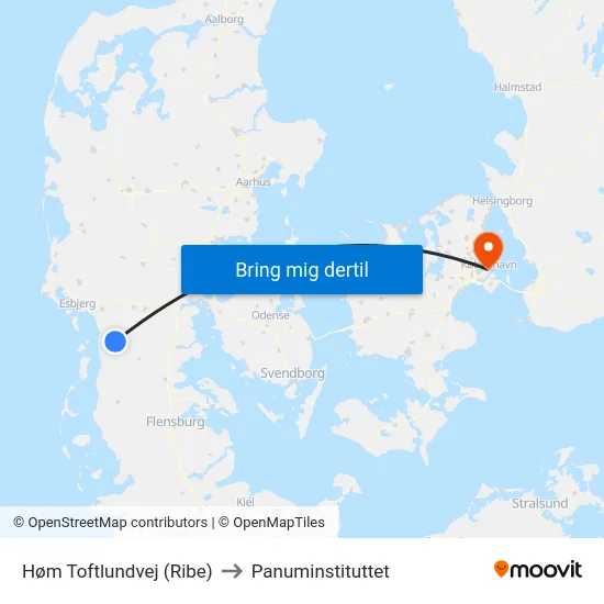 Høm Toftlundvej (Ribe) to Panuminstituttet map