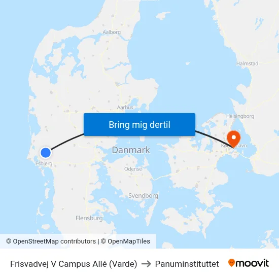 Frisvadvej V Campus Allé (Varde) to Panuminstituttet map