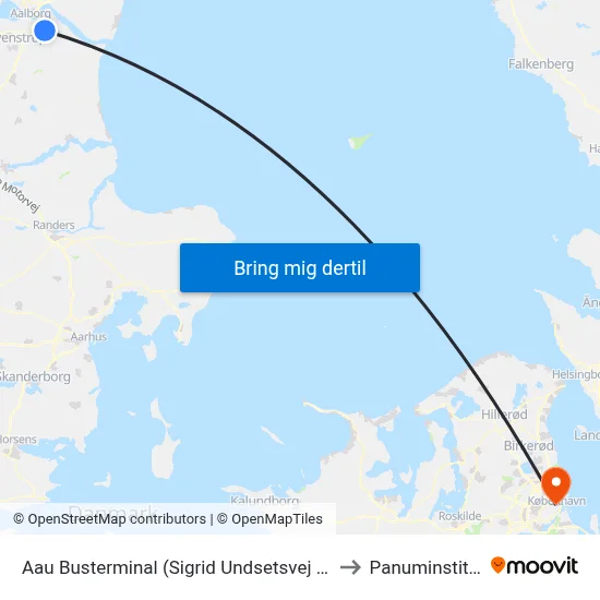 Aau Busterminal (Sigrid Undsetsvej / Aalborg) to Panuminstituttet map