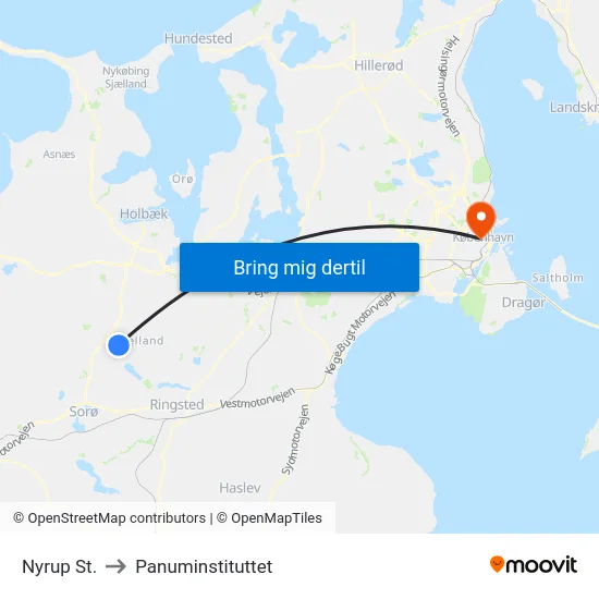 Nyrup St. to Panuminstituttet map