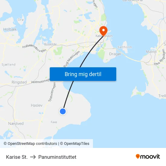 Karise St. to Panuminstituttet map