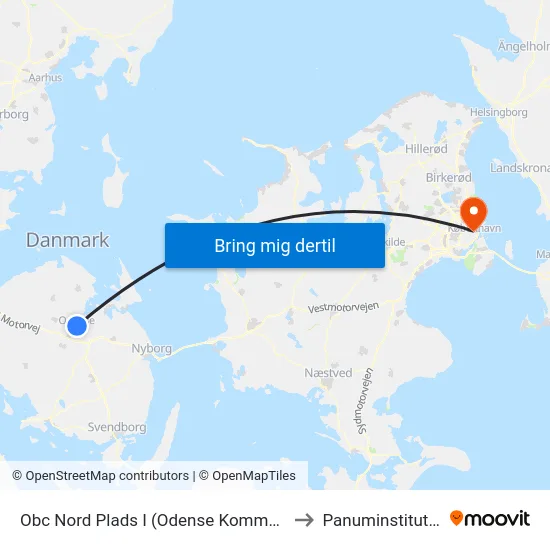 Obc Nord Plads I (Odense Kommune) to Panuminstituttet map