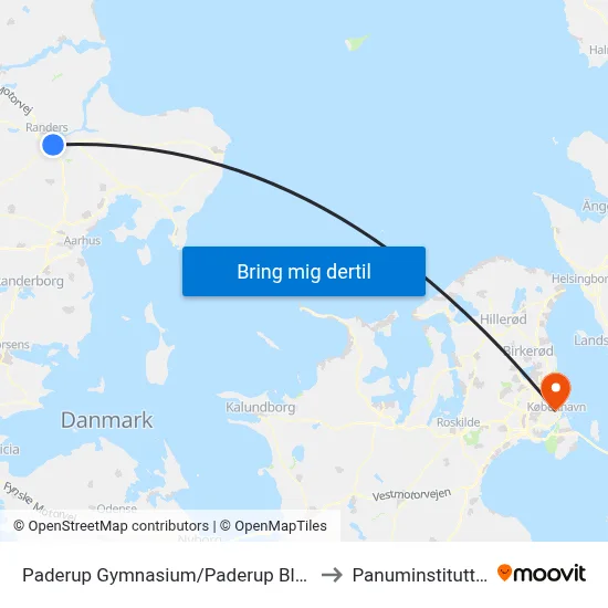 Paderup Gymnasium/Paderup Blvd. to Panuminstituttet map