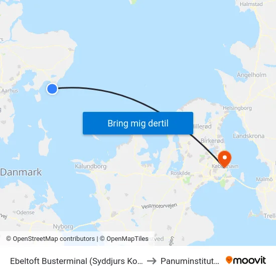 Ebeltoft Busterminal (Syddjurs Kom) to Panuminstituttet map