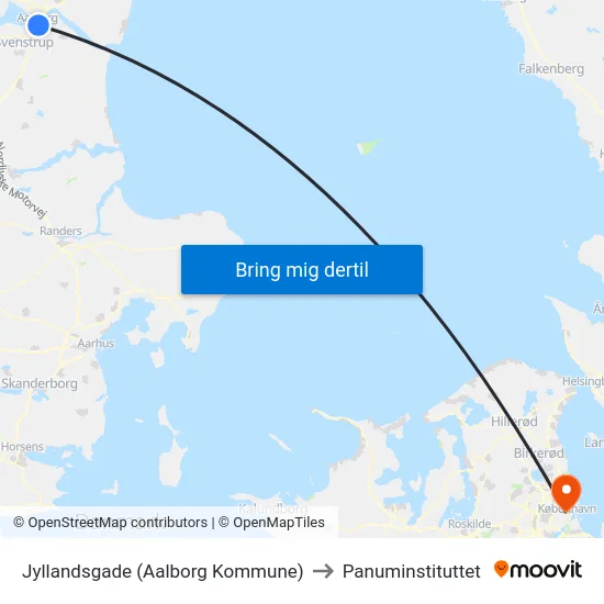 Jyllandsgade (Aalborg Kommune) to Panuminstituttet map