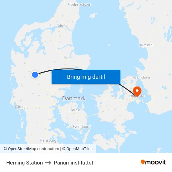 Herning Station to Panuminstituttet map
